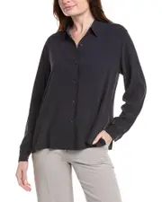 EILEEN FISHER Classic Collar Silk Shirt
