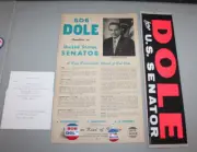 RARE Vintage Bob Dole For Senate 1968 1st Campaign Memorabilia Pins Bumper Stick