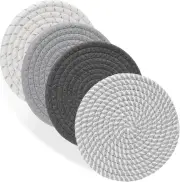 Billbotk 7" Trivets for Hot Dishes, pots and Pans, 4 Heat Resistant Gray