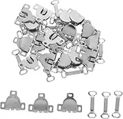 jojofuny 20pcs Hooks and Eyes Closure - Metal Hooks and Eyes Sewing DIY Craft for Clothing Sewing Bra Trousers Skirt Dress Supplies