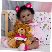 Reborn Baby Dolls 22-Inch Realistic Baby Dolls Black Soft Cloth Body American