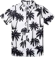 [UNICOMIDEA] Little & Big Boys 3D Print Hawaiian Shirt Aloha Button Down Dress Shirt for 3-14 Years Old