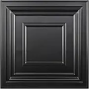 Art3d Decorative Drop Ceiling Tile, Glue up Ceiling Panel Square-Black, 48 Square Feet, 12 Count (Pack of 1)