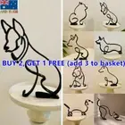 Metal Dog Cat Statue Modern Abstract Art Sculpture Ornaments Home Office Decor