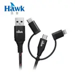 【HAWK 浩客】HAWK TYPE-C六合一快速充電傳輸線1.5M MFI(04-HMF148)