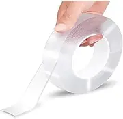Nano Tape Double Sided, Removable, Washable, Heavy Duty Adhesive – Transparent, Traceless, No Residue. Strong Grip for Carpet, Posters, Frames & Décor (5m x 20mm x 1mm)