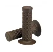 Biltwell Thruster TPV Rubber 7/8" (22mm) Handlebar Grips Pair - Chocolate Brown