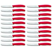 Victorinox Steak and Tomato Knife 11cm Wavy Edge - Set of 20 - Red 6.7831