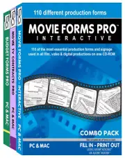 Movie Forms Pro COMBO PACK Production Forms, MOVIE TV Contracts, FILM Budgets