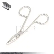 Scissors Flat Tip Eyebrow Tweezers 3.5'' Clamp Clipper Eyebrow Handled Removal