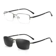 Rectangle Magnetic Polarized Clip-on Sunglasses Reading Glasses for Men +0.5~6.0