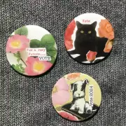 3 One of a Kind Vote Button 2024 Democracy Political Politics Dog Cat Rose Art