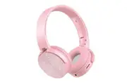 Laser Kids Bluetooth Wireless Headphones Adjustable Foldable On-Ear Headset Pink