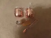 Moscow Mule Copper Mugs Gift Set, 4 Pieces, B-Squared, New In Box