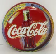 Coca-Cola Round Tin Retro Lid Metal Coke Collectible Vintage 1998 5” Wide