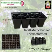 8 cell Seedling Punnet Metric BULK Pack of 900. Thermoformed Plastic Propagation