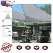 Customizable 20' Triangle Silver Shade Sail Canopy - Stylish UV Protection