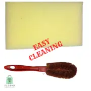 Coconut Coir Fiber Natural Brush And Sponge Eraser Scrubbing Cleaner Pad
