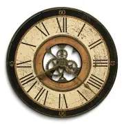 Brass Works Antiqued Finish Wall Clock