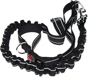 Elastic Hands Free Dogs Lead Running Belt Jogging Waist Pet Dog Leash Black