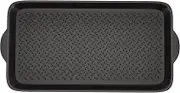 SOICARE Small Rubber Boot Mat Tray (28"x 16"), Waterproof Rubber Shoe Matt Tray for Entryway Indoor Outdoor RV Car Camping Hiking Plant Pet (Black, 1 Pack)