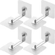 4 Pcs Double Sided Tape Cabinet Holder Furniture Wall Safety Clamp Child