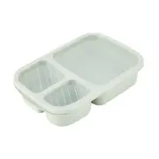 Sage Wheat Straw 3 Section Container