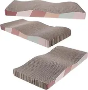 CORHAD 3pcs Cat Scratching Post Interesting Scratching Board Indoor Cat Plaything Room Scratching Board Floor Supply Reusable Cat Scratcher Lovely Cat Scratcher Corrugated Paper