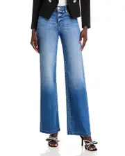 L'Agence Clayton High Rise Wide Leg Jeans in Hampton