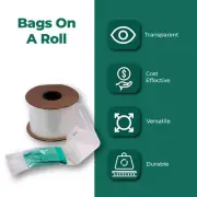 4 x 5" Clear Pre-Opened Bags 2 Mil, 2000/Roll