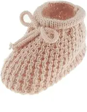 [Glamour Girlz] Soft Warm Infant Newborn Baby Babies Girls Boys Knit Knitted Crochet Pram Cot Plain Slippers Socks Booties Bootees Shower Essentials 0-3 Months