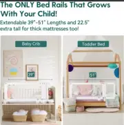 Babelio Guardian 39-51" Extendable Bedrail for Toddlers, Kids & Adults