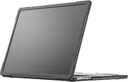 Compatible with MacBook Air 15.3" 2023 A2941/M3 2024 A3114 Dual Layer Heavy Duty Protective Plastic Hard Shell Case,Anti-Fingerprint Soft TPU Bumper.Black