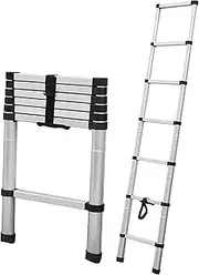 Telescoping Ladder for 8m/ 7m/ 6.2m/ 5m/ 4m/ 3.8m/ 2.6m Rooftop Tent, Aluminum Extension Telescopic Ladders for Loft RV Attic Home, Load 150kg Warm as Ever