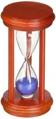 SHINWA Wood Hourglass Stand for 5 Minute Timer Home Coffe 70552