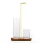 2 in 1 Incense Candle Holder Wooden Base Incense Tube Home Decor