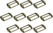 uxcell 10Pcs Metal Baseball Cap Buckle, Adjustable Cap Strap Adjuster Slider Bag Belt Strap Keeper Hardware Supplies for Purse Making Accessories, Green