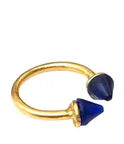 MICHAEL VINCENT MICHAUD RING MEDIUM COBALT BLUE 3/4" X 1/2" 3017 F
