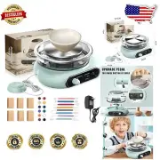 Mini Electric Pottery Wheel for Beginners - 4.7 Inch with 8 Tools & 6 Clay Sets