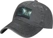 [MDATT] Universe Planet Baseball Cap Adjustable Twill Bulk with Ponytail Hole Washed Dad Hat for Men Women