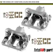 2Pcs Brake Caliper w/ Bracket Rear for Honda CR-V 2007-2016 Acura RDX 2013-2018 (for: Honda)