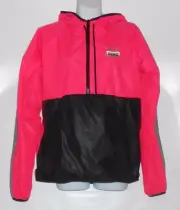 Victoria's Secret Pink 1/2 Zip Hooded Fleece Lined Anorak Windbreaker XS/S NWT