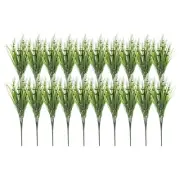 20Pcs Artificial Grass Plants, 14.6" Plastic Fake Lavender Greenery, White