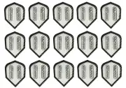 5 Sets Harrows Dimplex Standard Dart Flights - Ships Tracking - Clear Black