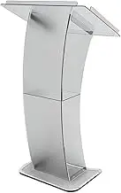 Portable Acrylic Pulpit Podium Stand, Mobile Laptop Stand, Ultra Clear Modern Pulpits for Churches Pastors Modern School Classroom Lecterns, Music Wedding Event Reception