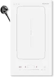 Karienvir White Induction Hob 30cm, 2 Zones Induction Cooktop With Extended Zone, 2800W Kitchen Induction Hob With Plug, Boost, 99 Minute Timer, Safety Lock, 220-240V