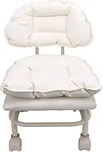 Round Rolling Stool Chair, 360 Degree Rotating Soft Low Roller Chair Short Rolling Stool with Back, Low Stool with Wheels for Homes, Offices, Gyms, Salons, Spas