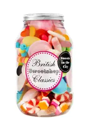 Sweets IN The City British Sweetshop Classics Jar of Joy 450g, Jam-packed With all Those Yummy Treats From Your Childhood 450g