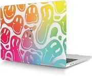 Hard Case Compatible with New MacBook Pro 16 inch Case 2021 Release A2485 M1 Pro / M1 Max with Retina Display & Touch ID, Color Printing Matt Plastic Hard Shell Case Cover - Funny face