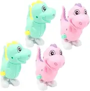 SUPVOX 4Pcs Dinosaur Wind Up Clockwork Plaything for Fun Animal Design Color Selection for Endless Entertainment
